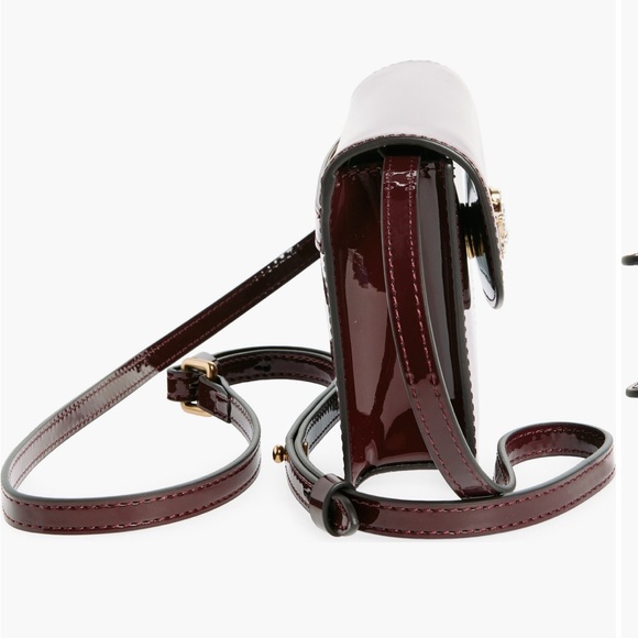 Sam Edelman Patent Burgundy Lorraine Crossbody Bag NWT - Picture 5 of 6